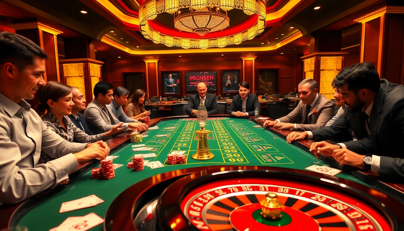 Dynamic casino gaming experience with players enjoying 68VIP's exciting atmosphere and games.