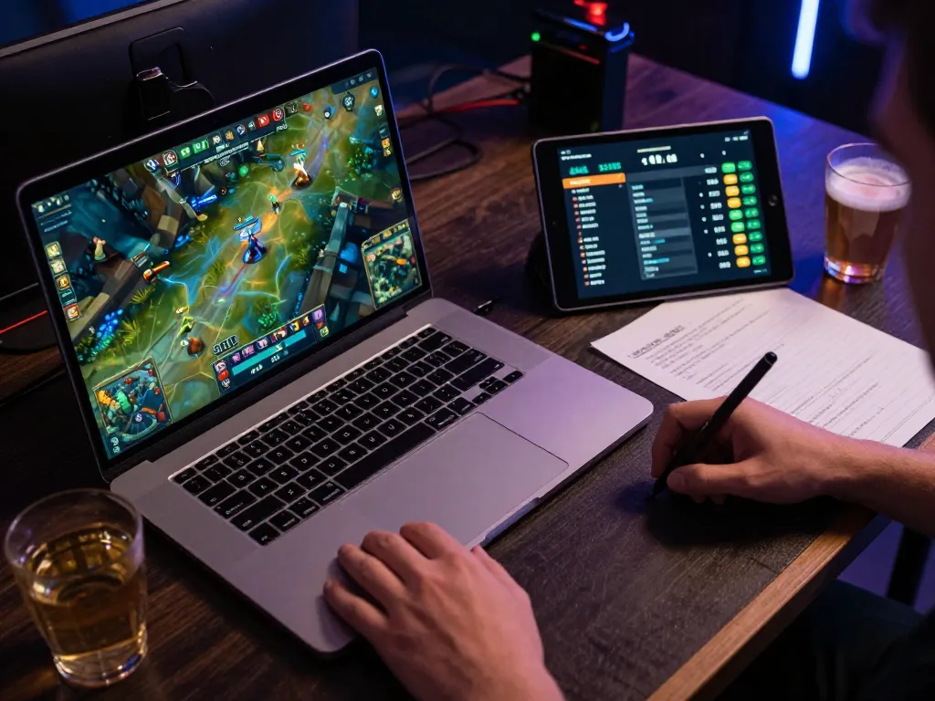 go89 user placing bets during an intense Dota gaming session, showcasing strategic gambling