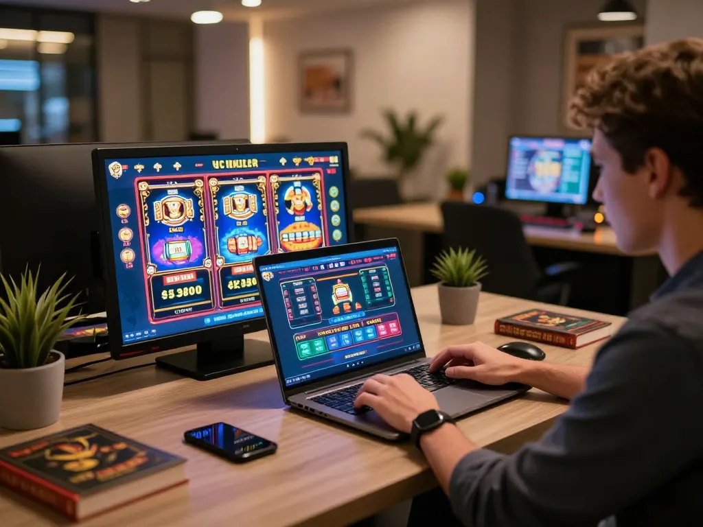 Engaging with trang chủ hm88 at stylish online casino setup showcasing vibrant games