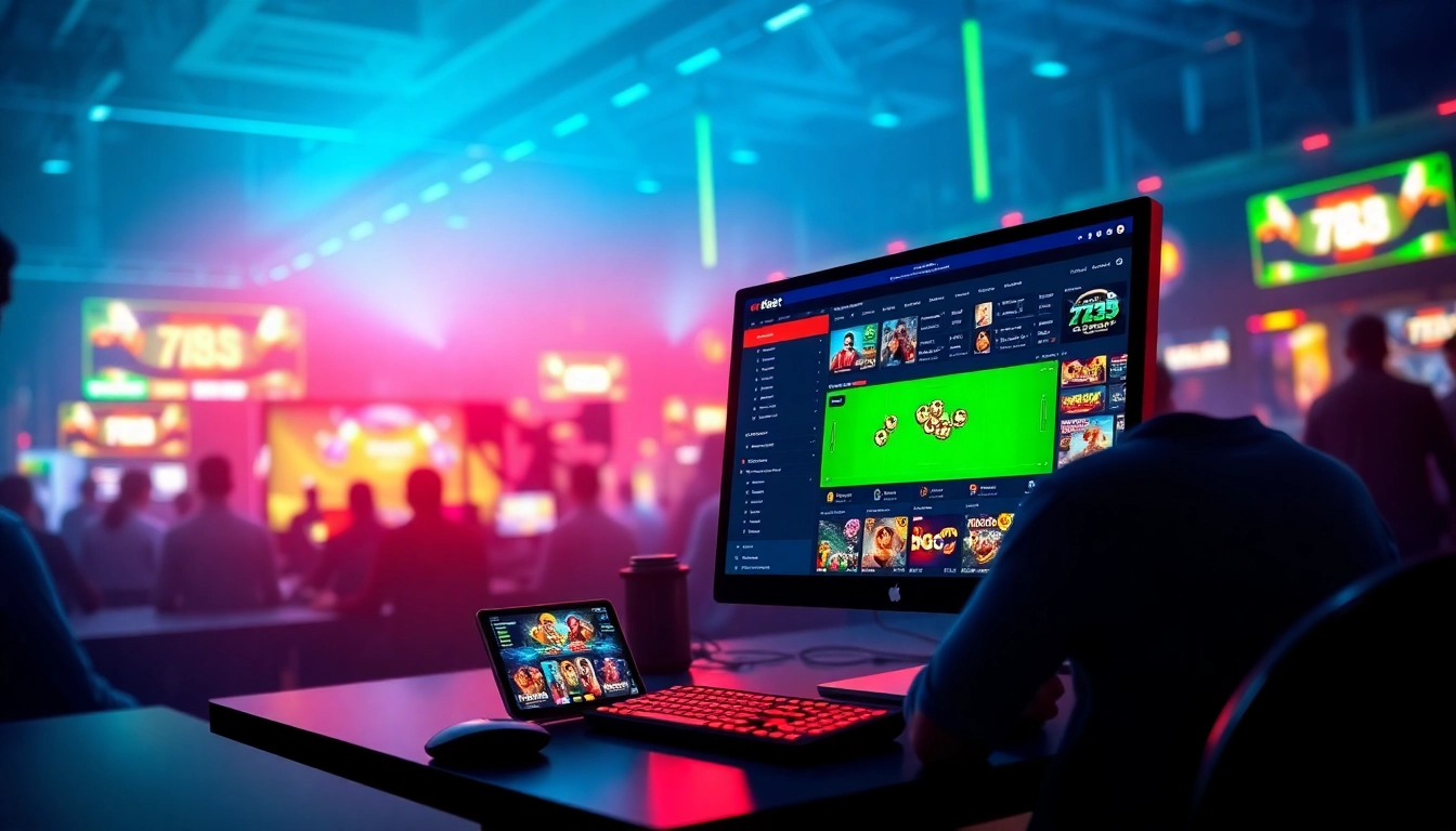 Engaging gaming scene showcasing the vibrant world of 789bet with modern betting features.