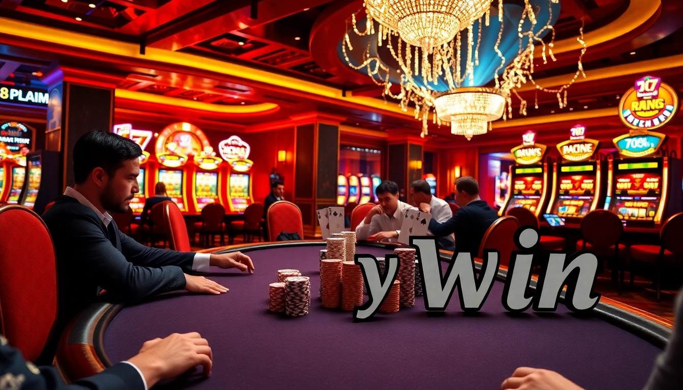 Experience thrilling poker rounds and big wins at the luxurious casino with hay win featured.