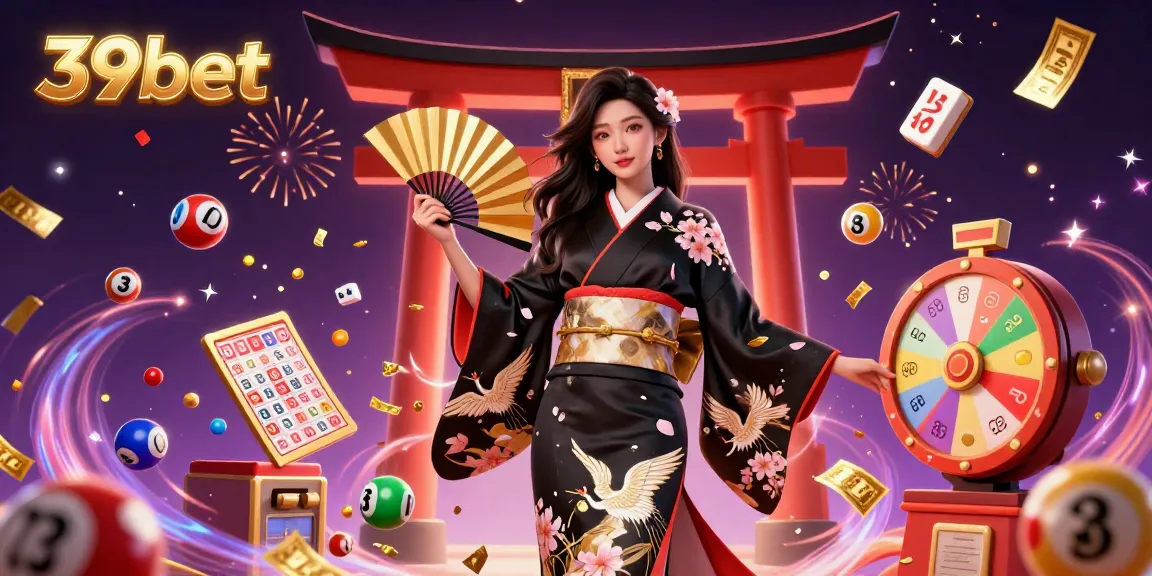 Experience the excitement of 39bet with a vibrant casino scene filled with symbolism and celebration.