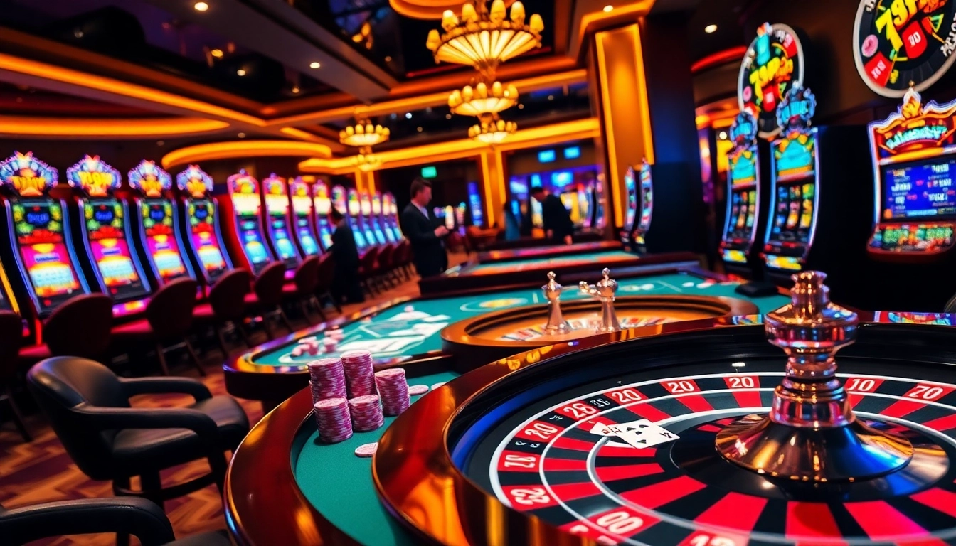 Players enjoying a thrilling game at a casino table with chips and cards, highlighting 789p.