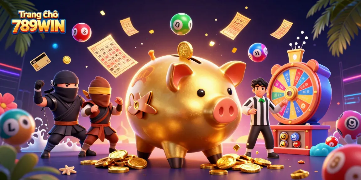Engage with Trang chủ 789WIN's colorful lottery scene featuring an exciting 3D showdown.