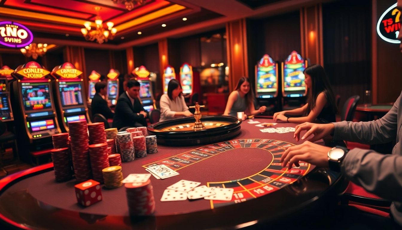 Players enjoying casino games at 789 WIN, showcasing excitement and luxury in gambling.