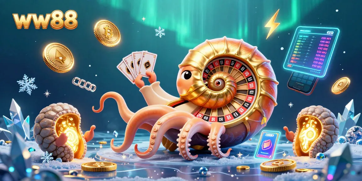 Engage with casino excitement at ww88, featuring a stunning nautilus roulette and glowing crypto elements.