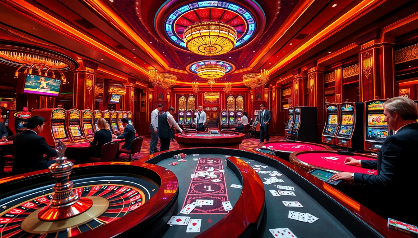 Experience the thrill of f168 casino gaming with vibrant tables and excited players.