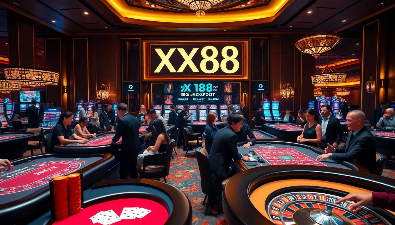 Engaging casino environment showcasing Baccarat at XX88 with vibrant chips and cards.