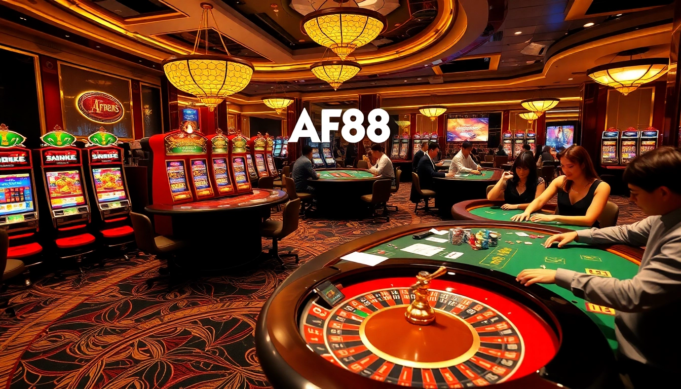 Experience thrilling gameplay at AF88 with vibrant tables and engaging slot machines.