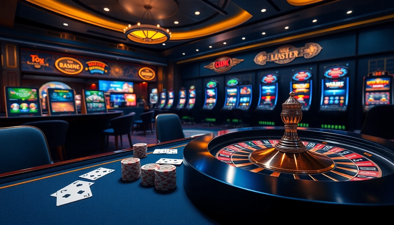 Experience the thrill of online gambling with 8day.cn.com's vibrant casino atmosphere featuring poker tables and slot machines.