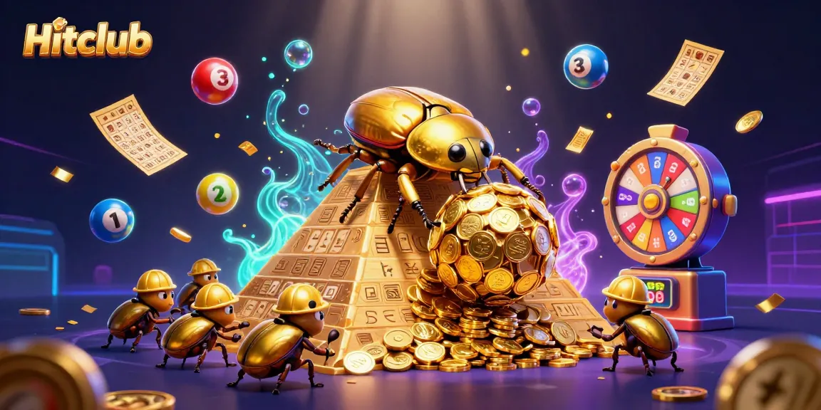 Hitclub invites players to experience vibrant lottery-themed fun with golden tickets and bouncing balls.