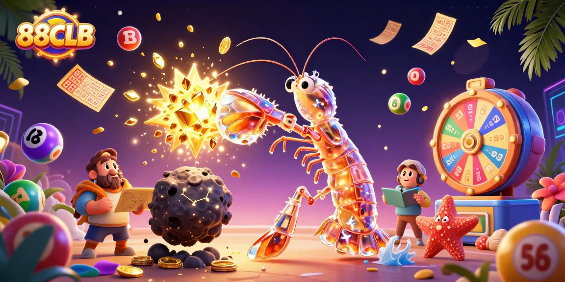 Experience the thrill of 88CLB with a galaxy-themed illustration featuring vibrant games and characters.