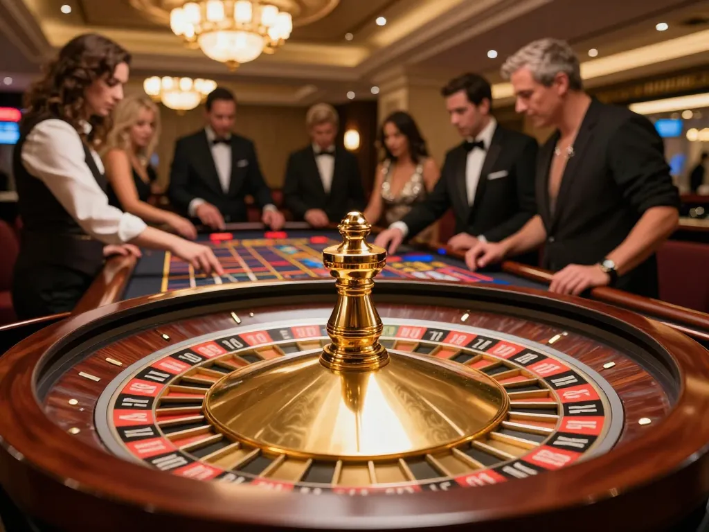 Watch players engage in thrilling roulette action at rr88’s luxurious casino, capturing strategic moments.