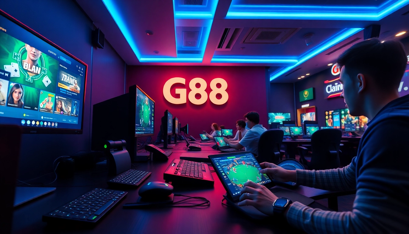 Engaging online gaming scene showcasing G88 with vibrant gameplay interfaces