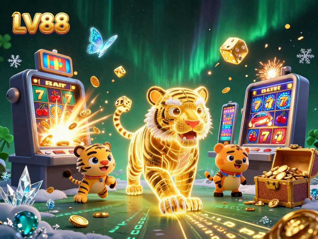 Experience thrilling gameplay at LV88 with dynamic jackpot explosions and vibrant casino elements.