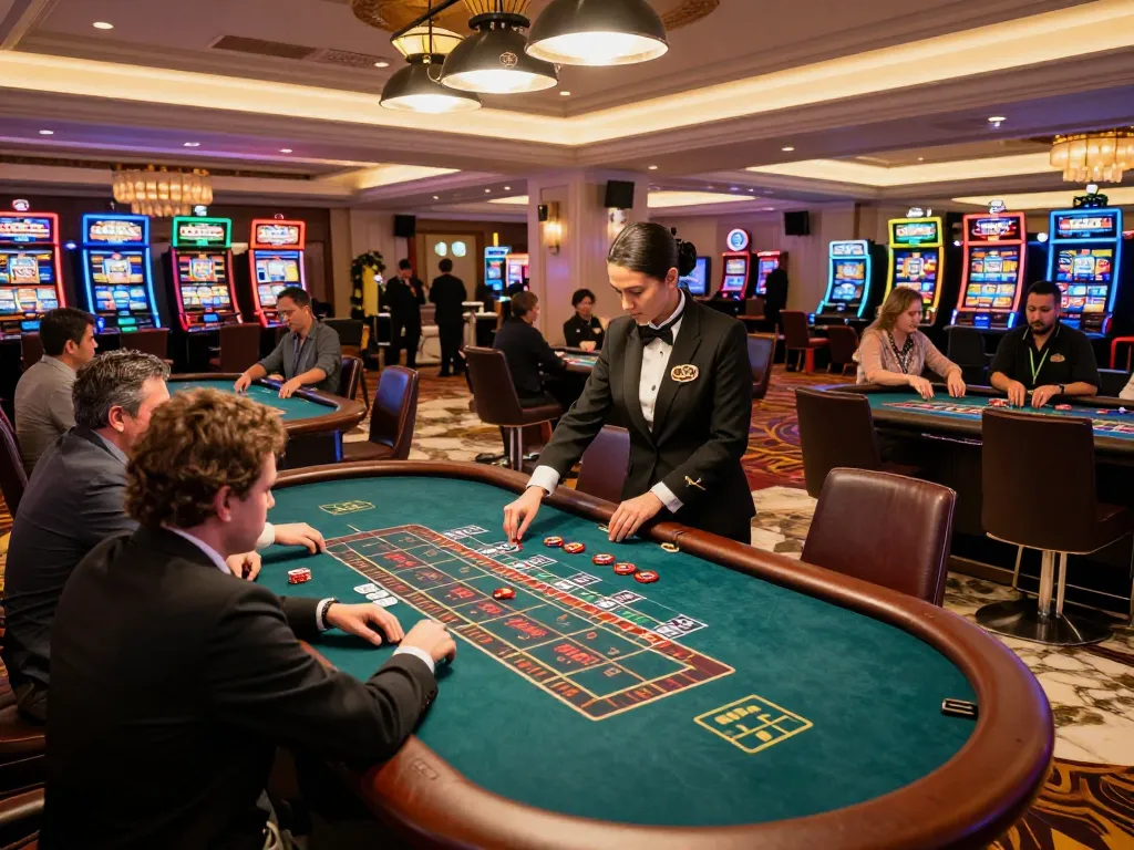 Experience thrilling gameplay at ww88 with vibrant casino atmosphere and players enjoying roulette.