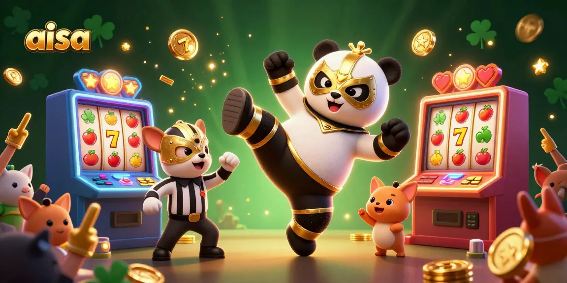 Engage with excitement at AISA’s electrifying casino scene with animated gambling characters!