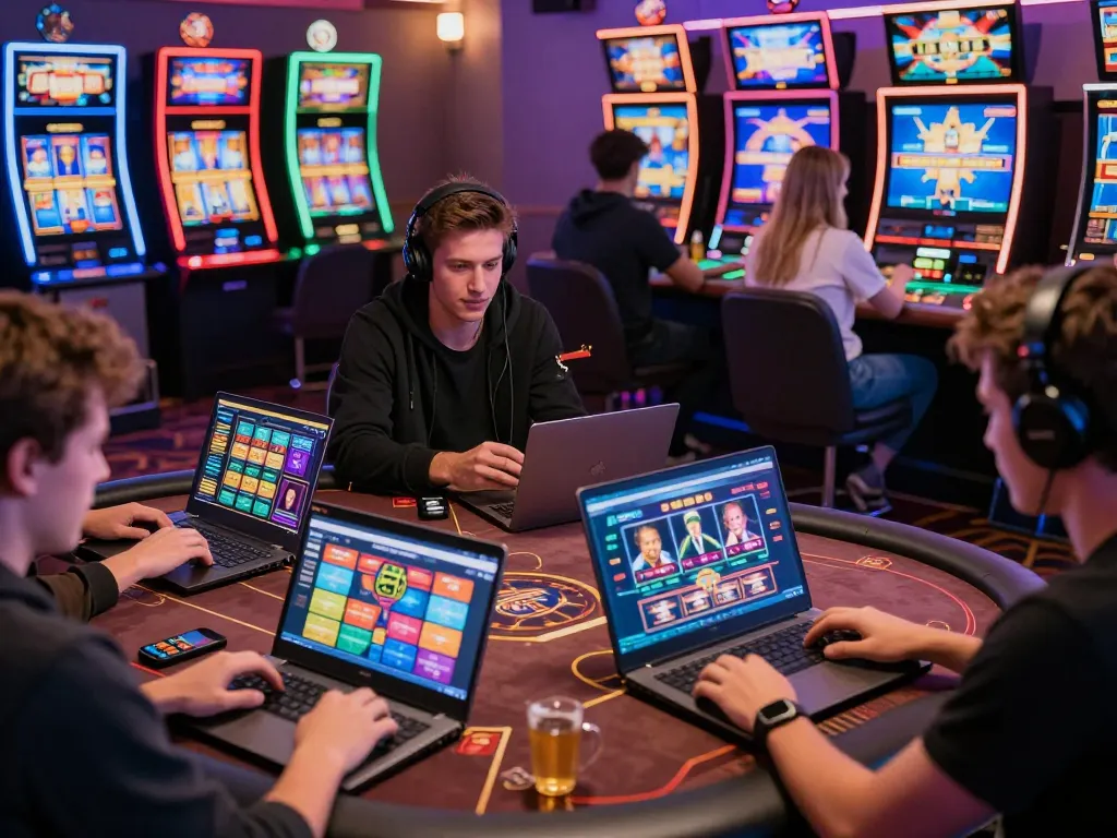 Engaged players experiencing the thrill of 23win online casino games in a vibrant digital environment.