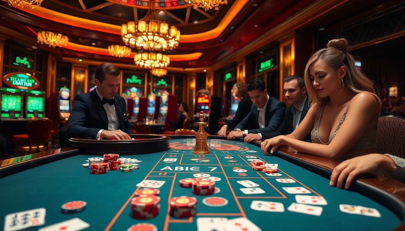 Experience thrilling card games at ALo789's upscale casino table with vibrant poker chips.