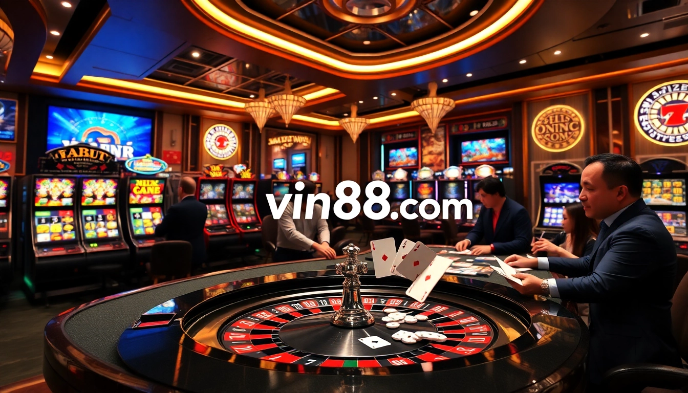 Experience thrilling gameplay at vin88ac.com with dynamic casino tables and engaging gaming elements.