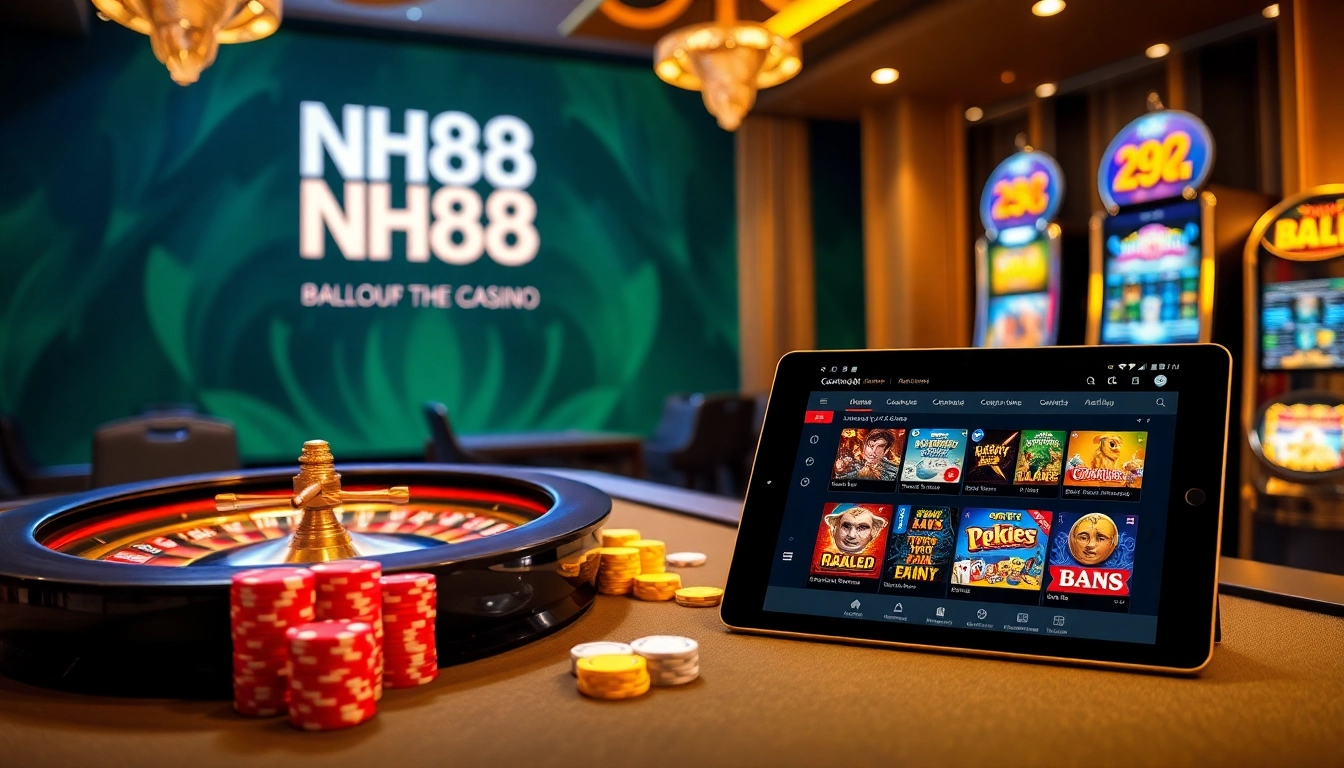 Experience luxury at NH88 casino with vibrant gaming elements and modern interfaces.