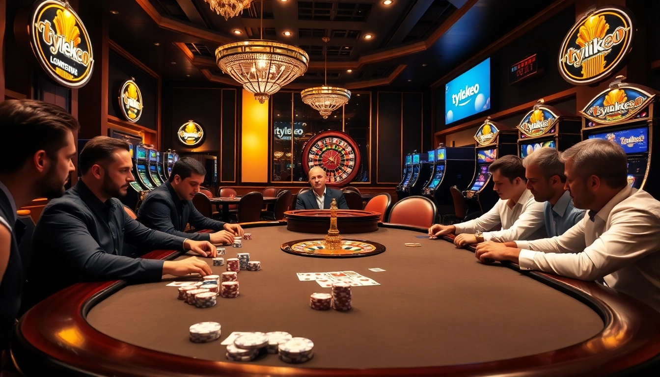 Experience thrilling gameplay at a luxury casino table emphasizing tylekeo strategies and successful wagering.