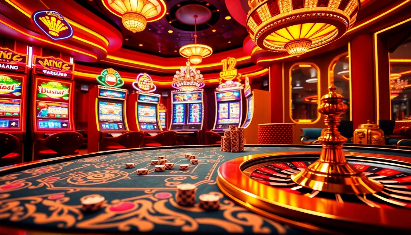 Experience the thrill of Casino trực tuyến with vibrant tables and engaging slot machines.