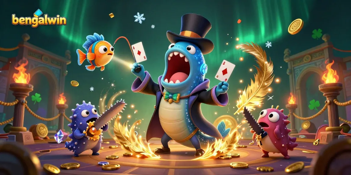 Bengalwin features a magical underwater casino scene with a gulper eel performing tricks, enhancing your gaming adventure.