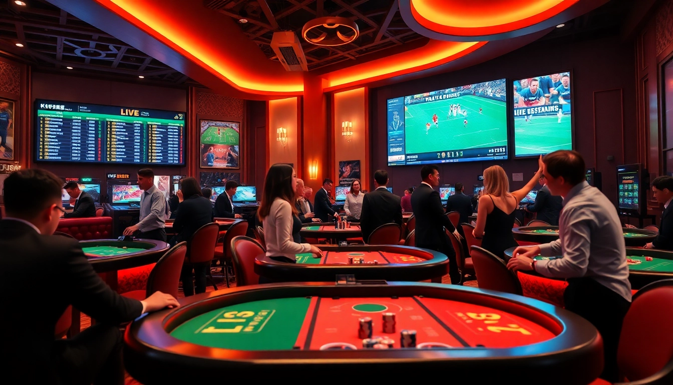 Exciting live casino scene at Ku1111 with dynamic sports betting.