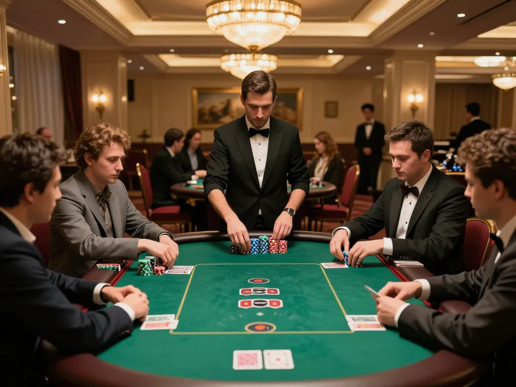 MM88 poker tournament excitement with players betting strategically at a felt table.