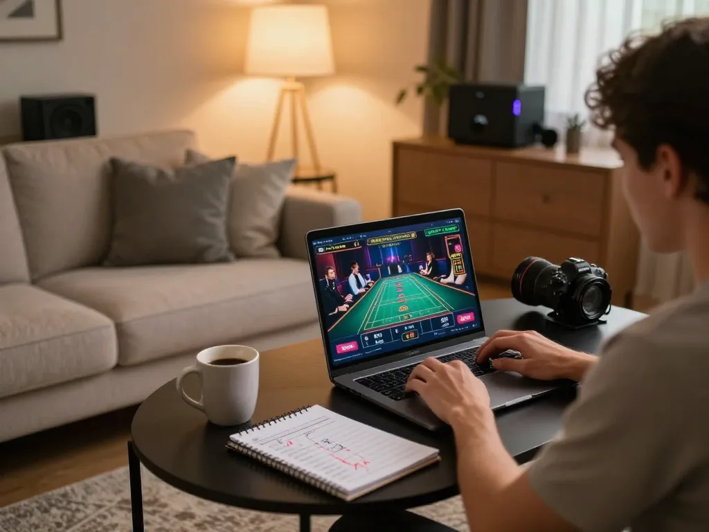 Engaging in online gaming at home with a focus on nhà cái uy tín for strategic betting.
