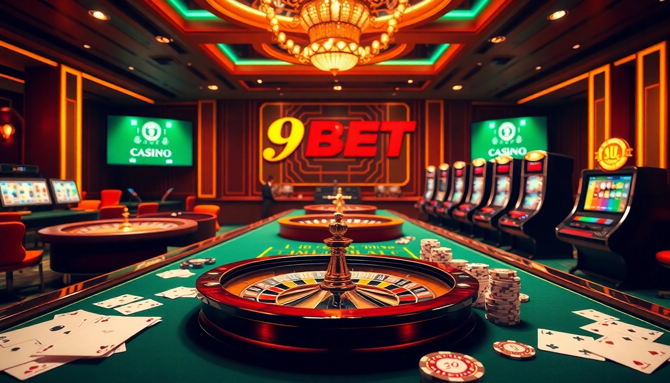 Experience top-tier gaming at 9BET with a sophisticated online casino tableau.
