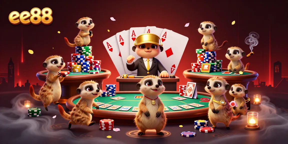 Engage with exciting poker at ee88 amidst charming meerkat casino operators.