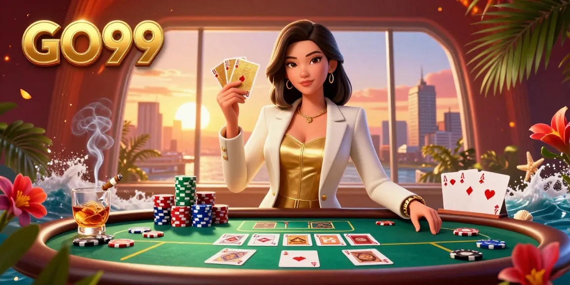 Experience the vibrant action of GO99's online casino with dynamic poker games and glamorous settings.