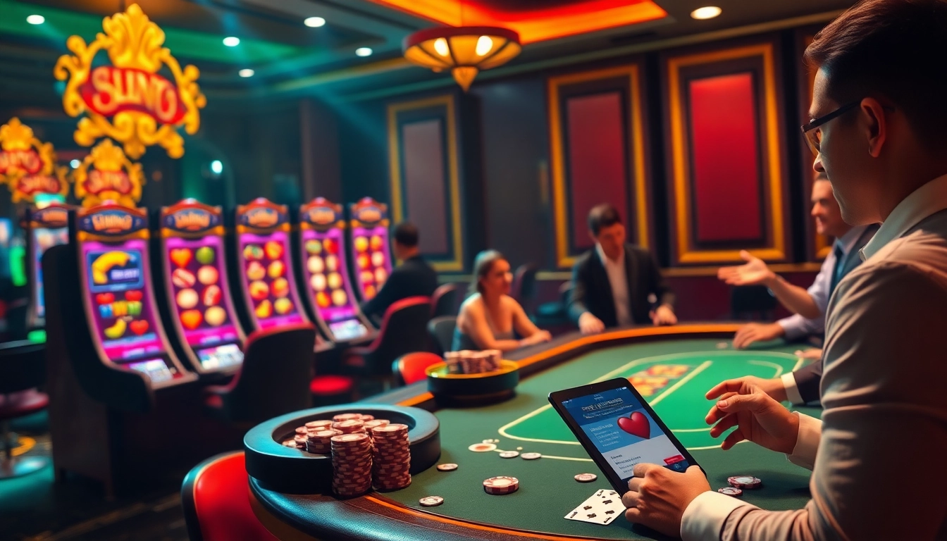 Experience ibo slot excitement with a vibrant casino scene featuring engaging slot machines and professional dealers.