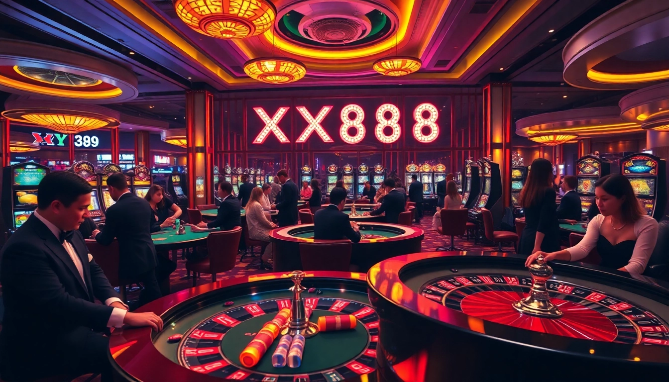 Experience the thrill of strategic gameplay in the luxurious XX88 casino atmosphere.